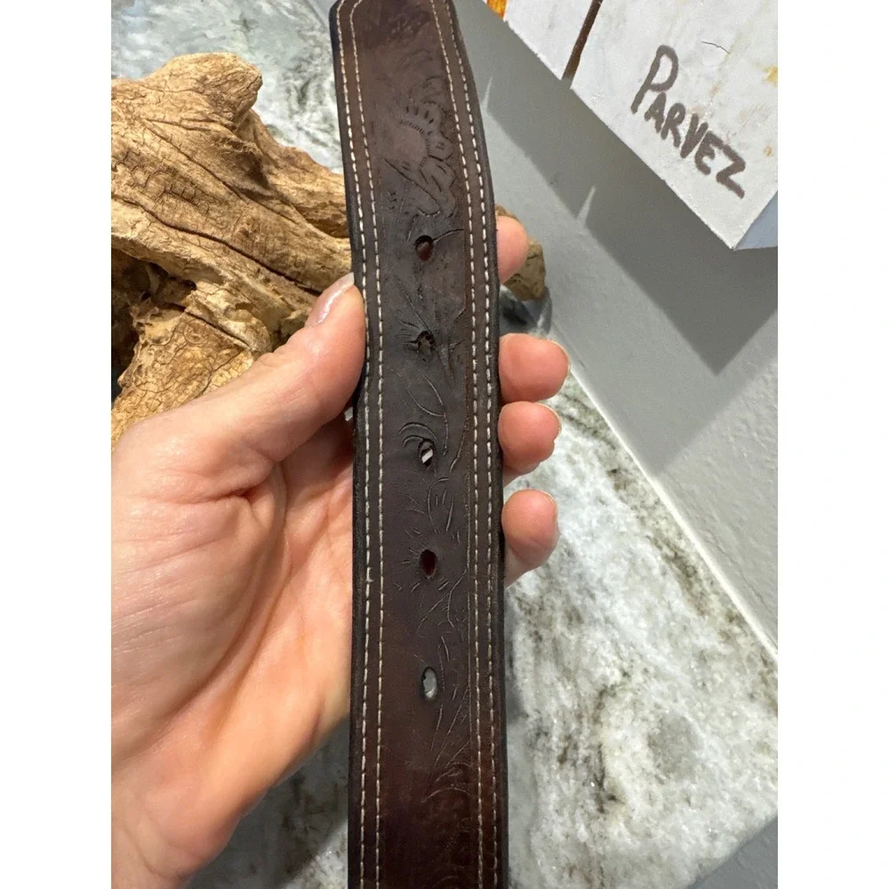 Ariat 2007 Limited Edition Buckle & Belt From Original Master Brown Size 34‎